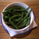 fresh green beans in a bowl