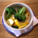 mixture of broccoli, squash and carrots in a bowl